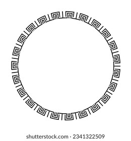 Circle frame border round design shape icon for decorative vintage doodle element for design in vector illustration