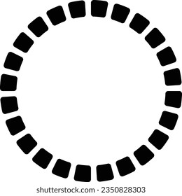 Circle frame border round design shape icon for decorative vintage doodle element for design in vector illustration