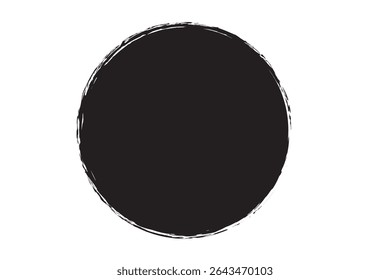 
Circle frame brush stroke, round shape