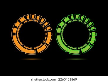 Circle frame business and technology modern design. Headline infographic. Circle lines.