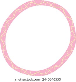 Circle frame with curvy lines