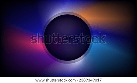 Circle frame dark puple black hole copy space absorbing multiple colors creative showcase background