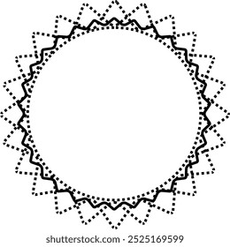 CIRCLE FRAME DECO MONOCROME SIMPLE