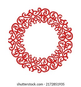 circle frame with a decorative ornament

