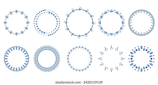 Circle Frame Dot Vector Art