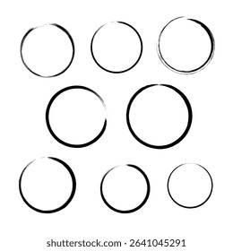 Circle Frame Gradient with brush stroke style
