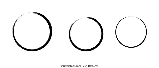 Circle Frame Gradient with brush stroke style