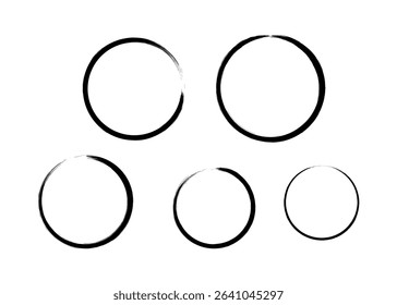 Circle Frame Gradient with brush stroke style