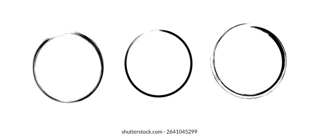 Circle Frame Gradient with brush stroke style