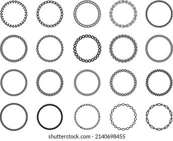 Circle Frame Graphic Isolated on White Background