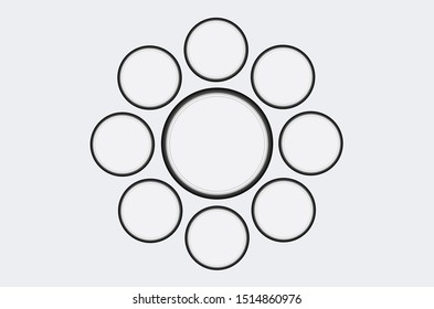 Circle frame isolated on background Circle Design Frame