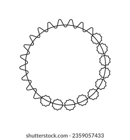 circle frame with line style