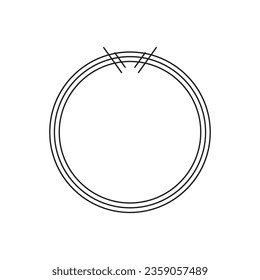 circle frame with line style