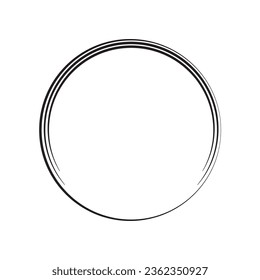 circle frame with line style ellement illustration