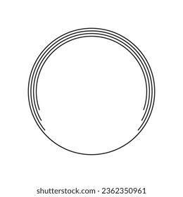 circle frame with line style ellement illustration