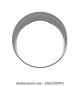 circle frame with line style ellement illustration
