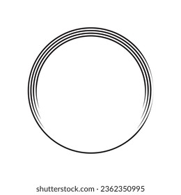 circle frame with line style ellement illustration