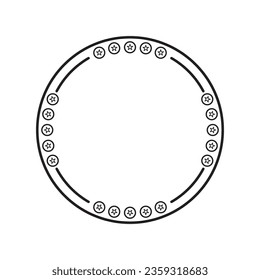 circle frame with line style illustration