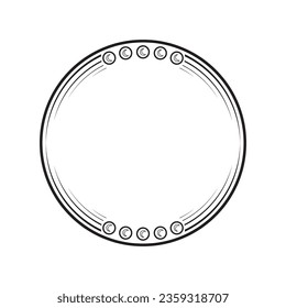 circle frame with line style illustration