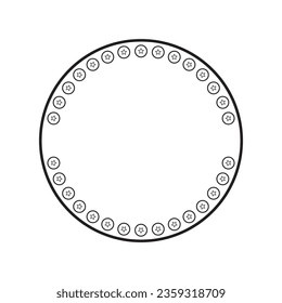 circle frame with line style illustration