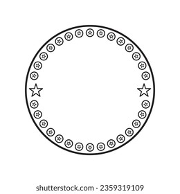circle frame with line style illustration
