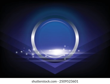  Circle frame on abstract futuristic background
