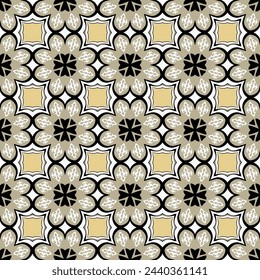 Cadre circulaire sur fond noir, oeuvre pour votre conception. Les éléments décoratifs asiatiques et les motifs kazakhs, kirghizes, ouzbeks, décors nationaux asiatiques pour la plaque ronde, le textile et l'impression.