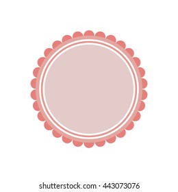 Circle Frame Pink Color