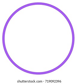 Circle Frame purple rope for Your Element Design, Isolated on White 
