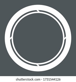 Recorte de la ilustración vectorial de calidad del marco circular