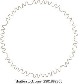 Circle frame round abstract border design shape icon for decorative vintage doodle element for design in vector illustration
