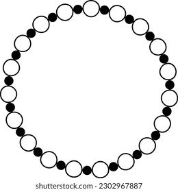 Circle frame round border design shape icon for decorative vintage doodle element for design in vector illustration
