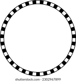 Circle frame round border design shape icon for decorative vintage doodle element for design in vector illustration
