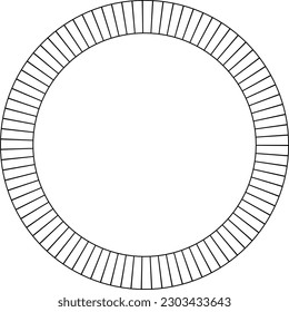 Circle frame round border design shape icon for decorative vintage doodle element for design in vector illustration