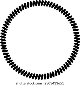 Circle frame round border design shape icon for decorative vintage doodle element for design in vector illustration