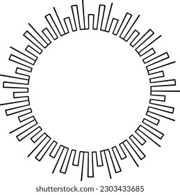Circle frame round border design shape icon for decorative vintage doodle element for design in vector illustration