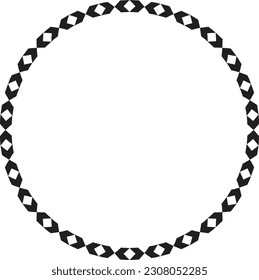 Circle frame round border design shape icon for decorative vintage doodle element for design in vector illustration