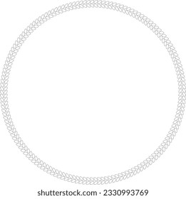 Circle frame round border design shape icon for decorative vintage doodle element for design in vector illustration