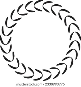 Circle frame round border design shape icon for decorative vintage doodle element for design in vector illustration