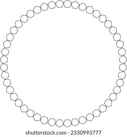 Circle frame round border design shape icon for decorative vintage doodle element for design in vector illustration