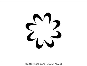 Circle frame round border design shape icon for decorative vintage doodle element for design in vector illustration