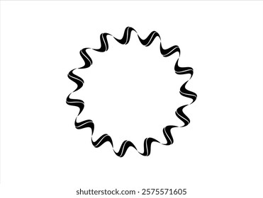 Circle frame round border design shape icon for decorative vintage doodle element for design in vector illustration