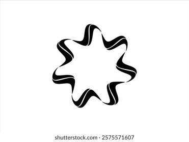 Circle frame round border design shape icon for decorative vintage doodle element for design in vector illustration