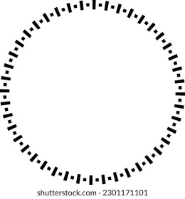 Circle frame round border shape icon for decorative vintage doodle element for design in vector illustration