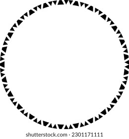 Circle frame round border shape icon for decorative vintage doodle element for design in vector illustration