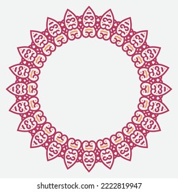circle frame. round ornament. Wreath for design, logo template.