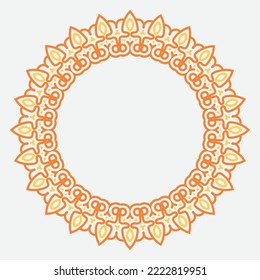 circle frame. round ornament. Wreath for design, logo template.