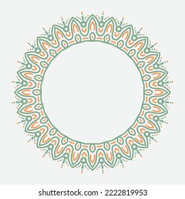 circle frame. round ornament. Wreath for design, logo template.