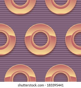 Circle Frame. Seamless Background. Vector