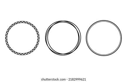 Circle Frame Sketch Circle Vector and Clip art